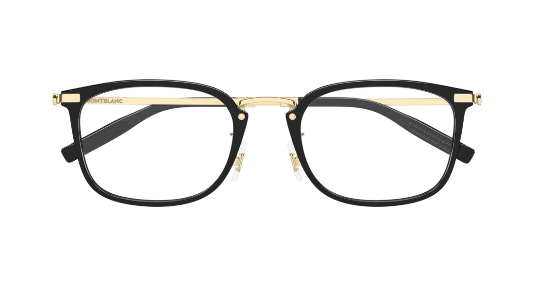 Lunettes de vue montblanc mb0494oj 001 negro rectangular / squared masculino taille 54mm - Vue détaillée