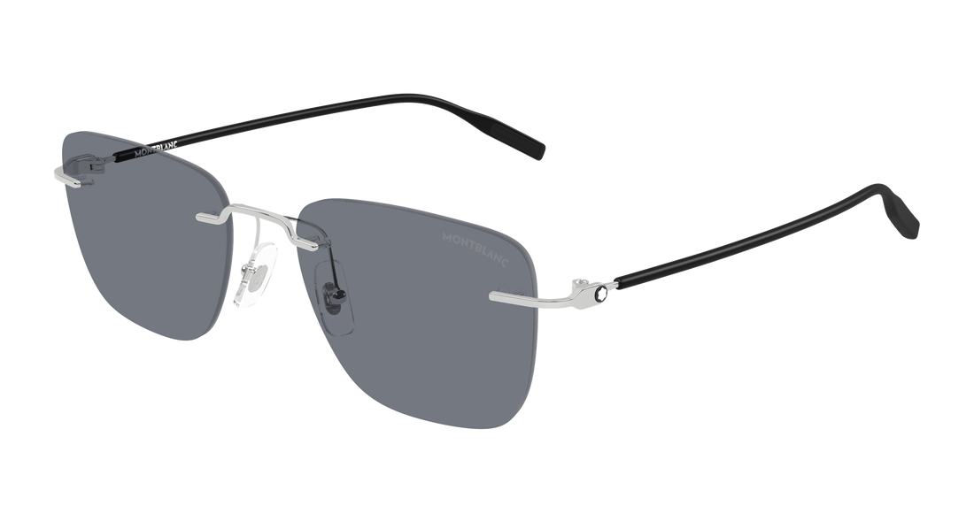 Gafas de sol montblanc mb0470s 002 plateado rectangular / squared masculino talla 54mm - Vista principal