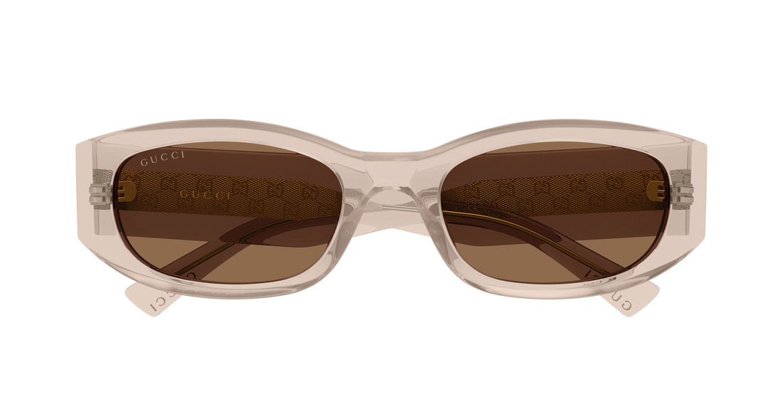 Óculos de sol gucci gg2068sa 003 marron rectangular / squared femenino tamanho 55mm - Vista de detalhe