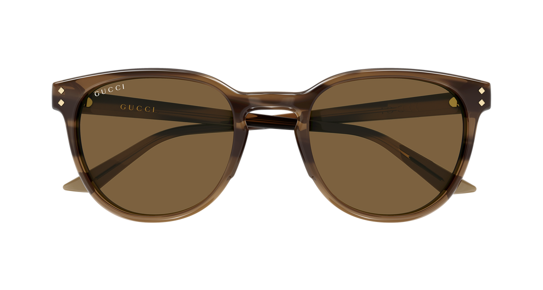 Óculos de sol gucci gg2134sa 003 havana round/oval/panthos masculino tamanho 54mm - Vista de detalhe