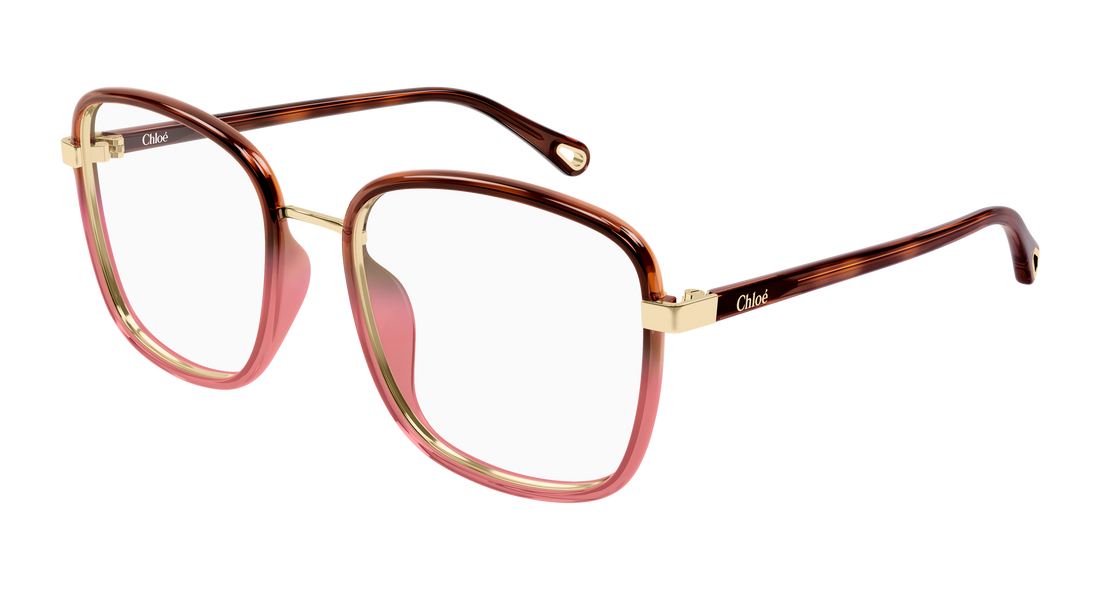 Lunettes de vue chloé ch0034o 026 havana rectangular / squared femenino taille 53mm - Vue principale