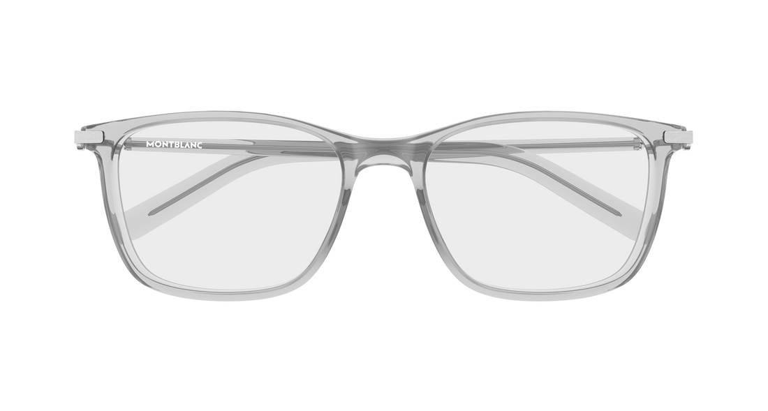 Brillen montblanc mb0501ol 003 gris rectangular / squared masculino größe 55mm - Detailansicht