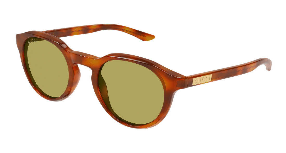 Óculos de sol gucci gg2079s 005 havana round/oval/panthos masculino tamanho 48mm - Vista principal