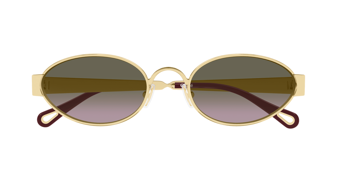Lunettes de soleil chloé ch0355s 004 dorado round/oval/panthos femenino taille 54mm - Vue détaillée