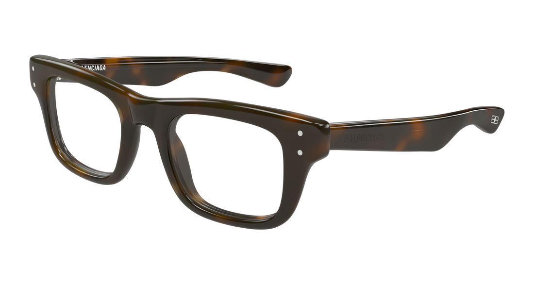 Lunettes de vue balenciaga bb0523o 002 havana rectangular / squared masculino taille 50mm - Vue principale