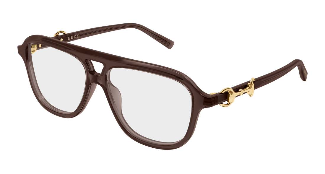 Brillen gucci gg2216o 004 marron pilot/navigator femenino größe 55mm - Hauptansicht