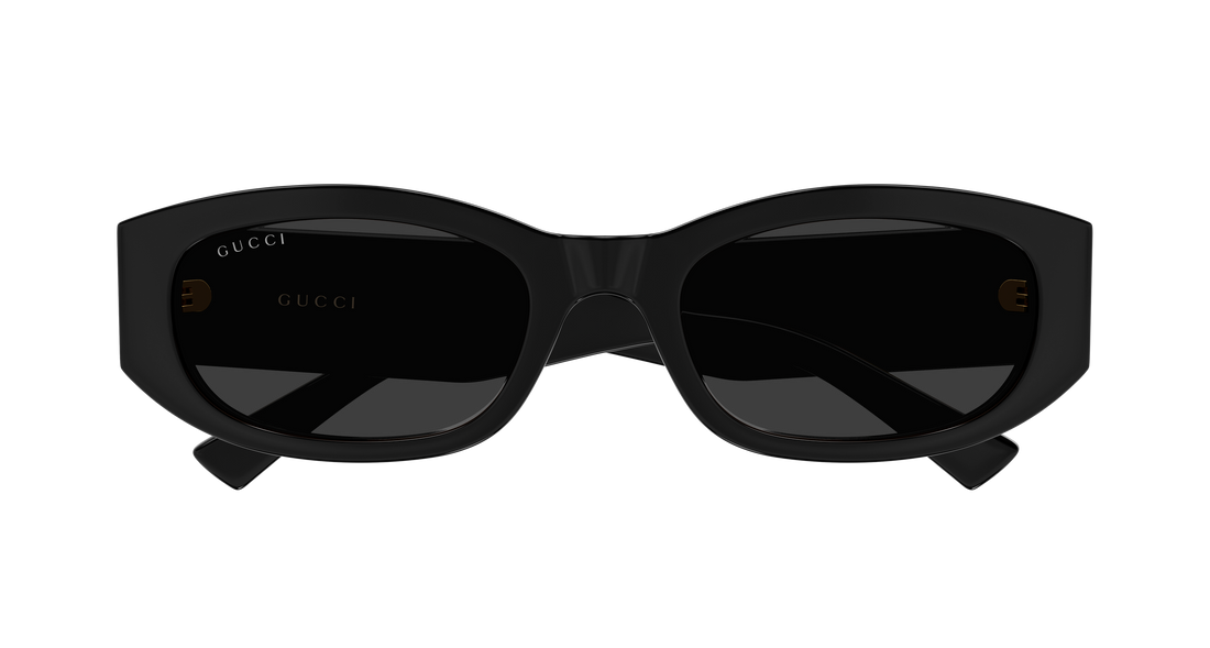 Óculos de sol gucci gg2068sa 001 negro rectangular / squared femenino tamanho 55mm - Vista de detalhe