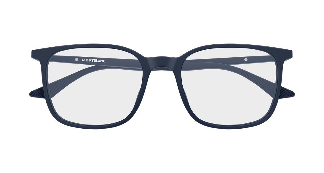 Lunettes de vue montblanc mb0511o 003 azul rectangular / squared masculino taille 52mm - Vue détaillée