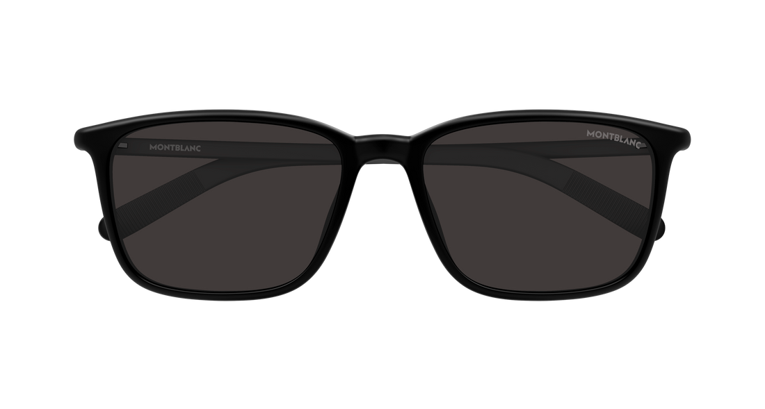Lunettes de soleil montblanc mb0528sa 001 negro rectangular / squared masculino taille 56mm - Vue détaillée