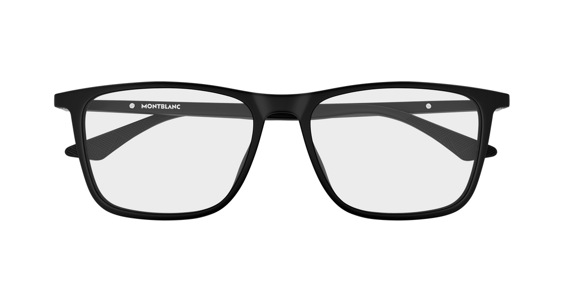 Lunettes de vue montblanc mb0509o 002 negro rectangular / squared masculino taille 55mm - Vue détaillée