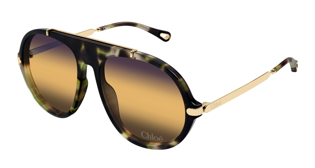 Sonnenbrillen chloé ch0357s 003 havana round/oval/panthos femenino größe 58mm - Hauptansicht