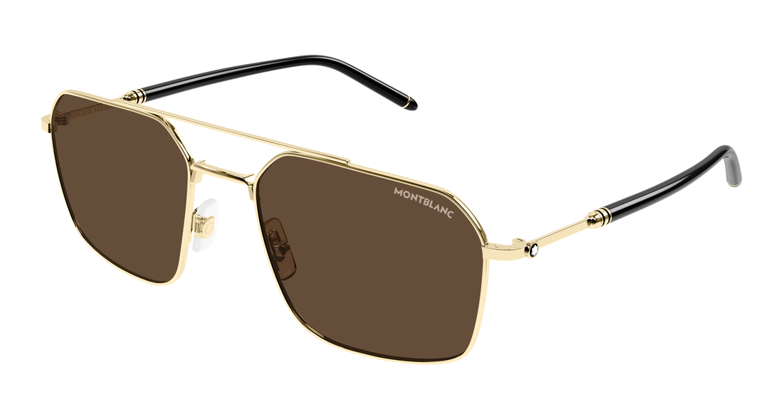 Lunettes de soleil montblanc mb0521s 002 dorado pilot/navigator masculino taille 58mm - Vue principale