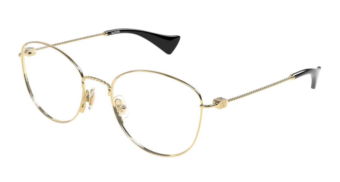 Lunettes de vue valentino vg0064o 001 dorado round/oval/panthos femenino taille 52mm - Vue principale