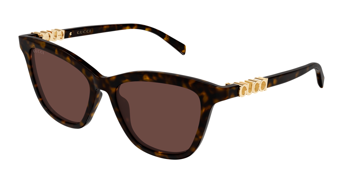 Óculos de sol gucci gg2032s 002 havana cat eye femenino tamanho 52mm - Vista principal