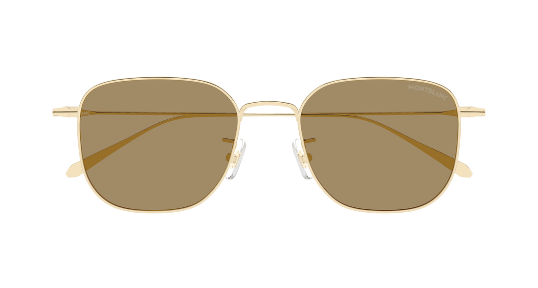 Gafas de sol montblanc mb0477sa 002 dorado rectangular / squared masculino talla 54mm - Vista de detalle