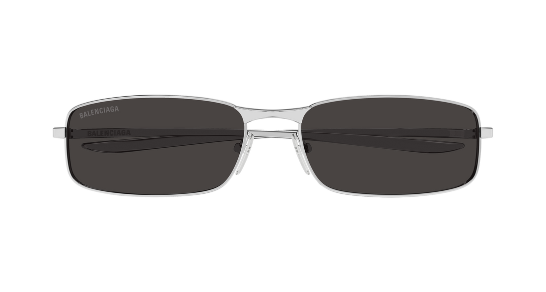 Occhiali da sole balenciaga bb0493s 001 plateado rectangular / squared masculino taglia 62mm - Vista dettagliata