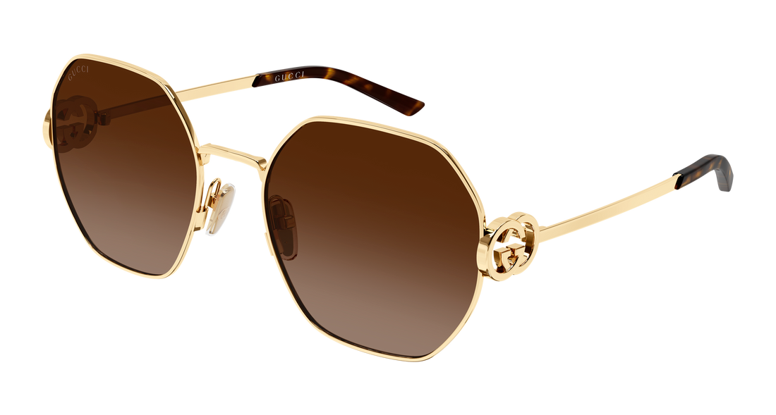 Óculos de sol gucci gg2046s 003 dorado geometrical/directional femenino tamanho 58mm - Vista principal