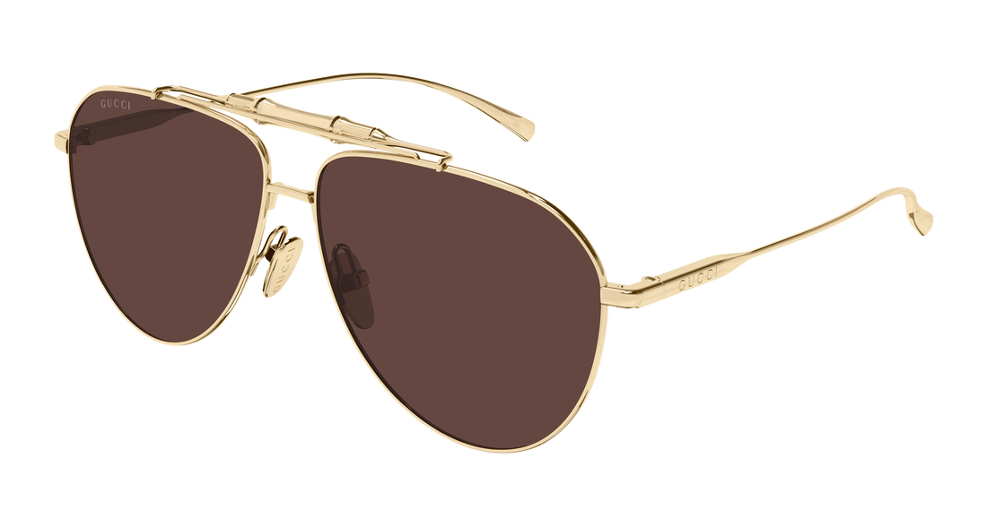 Óculos de sol gucci gg2064s 004 dorado pilot/navigator masculino tamanho 60mm - Vista principal