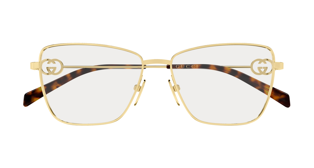 Lunettes de vue gucci gg2226o 001 dorado butterfly femenino taille 54mm - Vue détaillée
