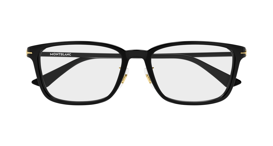 Lunettes de vue montblanc mb0531oa 001 negro rectangular / squared masculino taille 54mm - Vue détaillée