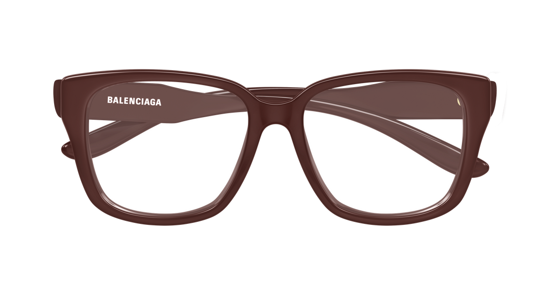 Lunettes de vue balenciaga bb0513o 005 rojo rectangular / squared femenino taille 55mm - Vue détaillée