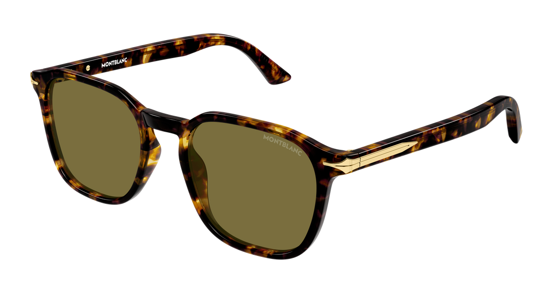 Lunettes de soleil montblanc mb0516s 003 havana rectangular / squared masculino taille 52mm - Vue principale