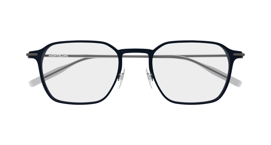 Lunettes de vue montblanc mb0504o 004 azul rectangular / squared masculino taille 51mm - Vue détaillée