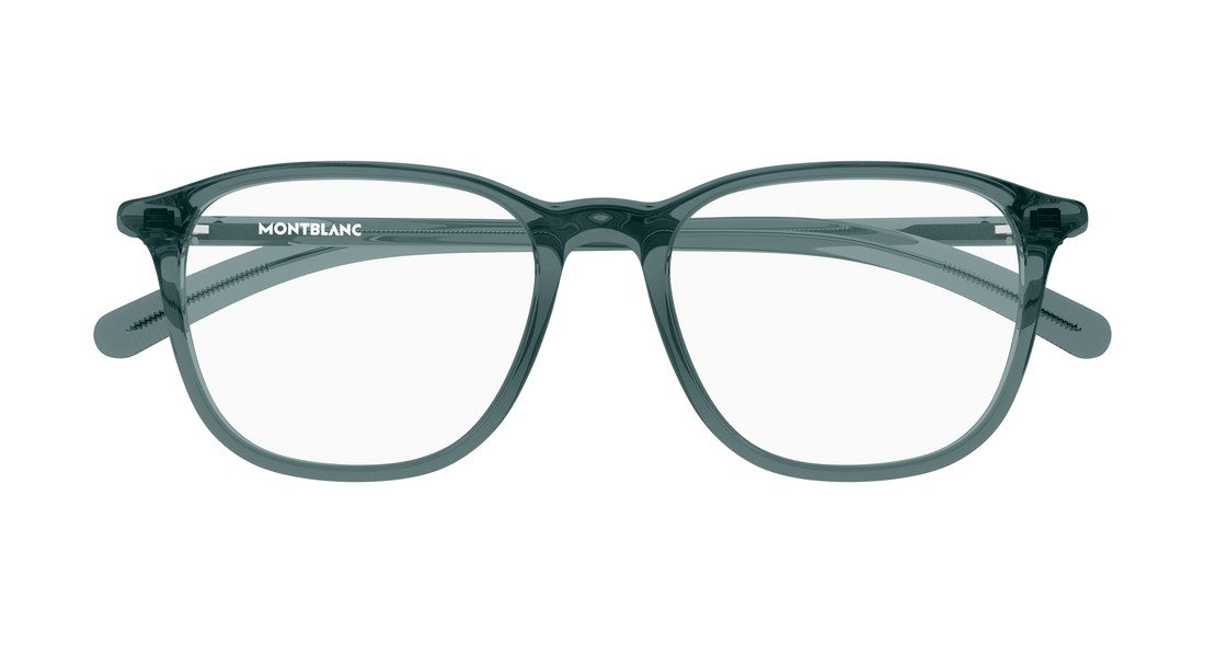 Lunettes de vue montblanc mb0386o 006 azul rectangular / squared masculino taille 52mm - Vue détaillée