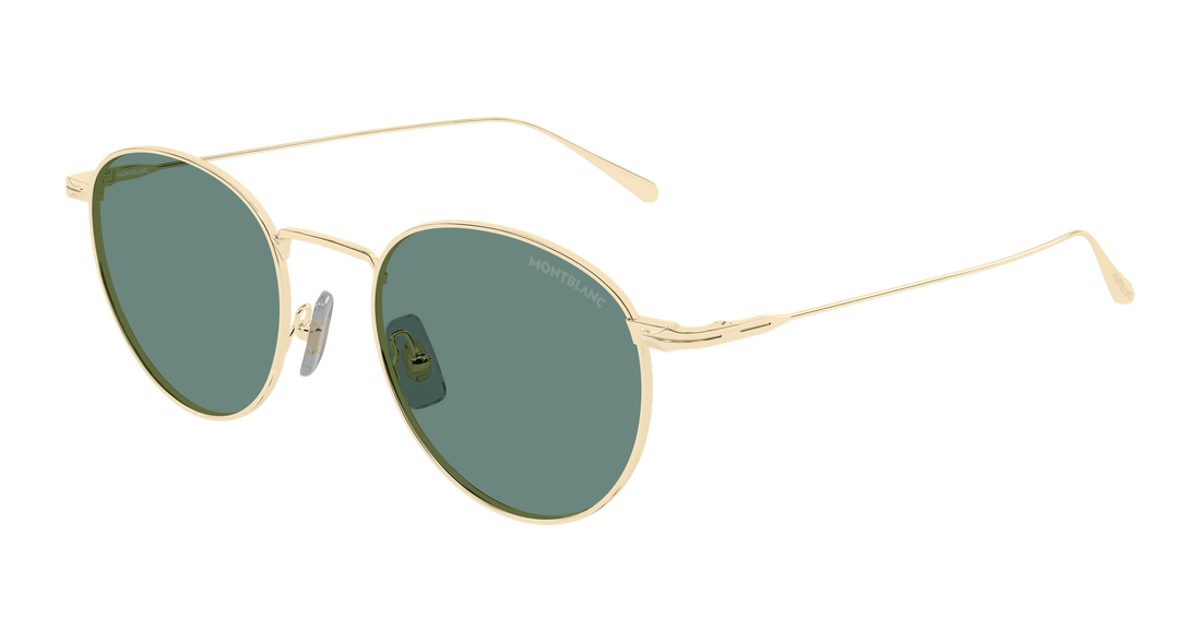 Gafas de sol montblanc mb0473s 004 dorado round/oval/panthos masculino talla 50mm - Vista principal