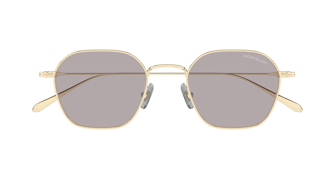 Gafas de sol montblanc mb0472s 003 dorado geometrical/directional masculino talla 50mm - Vista de detalle