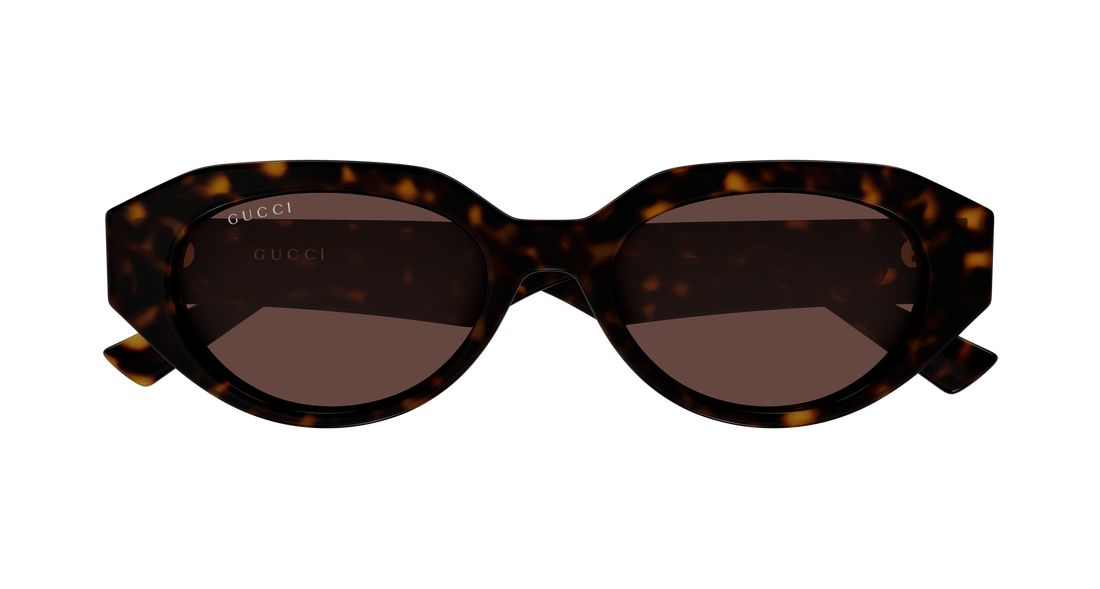 Lunettes de soleil gucci gg2206sa 002 havana round/oval/panthos femenino taille 53mm - Vue détaillée