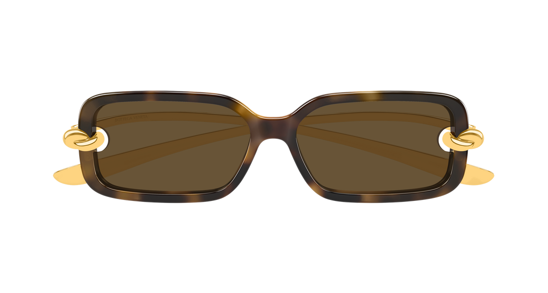 Occhiali da sole bottega veneta bv1439s 002 havana rectangular / squared femenino taglia 56mm - Vista dettagliata