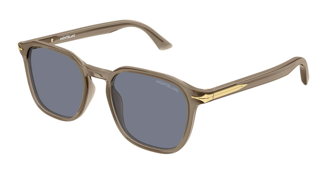 Lunettes de soleil montblanc mb0516s 004 marron rectangular / squared masculino taille 52mm - Vue principale