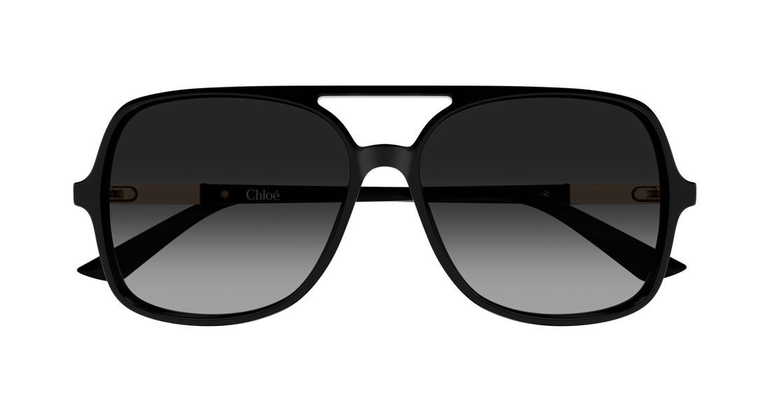 Lunettes de soleil chloé ch0364s 001 negro pilot/navigator femenino taille 57mm - Vue détaillée