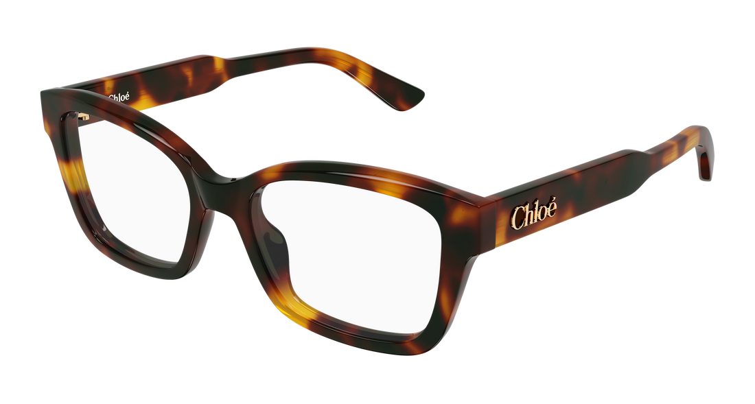 Brillen chloé ch0380o 002 havana cat eye femenino größe 51mm - Hauptansicht