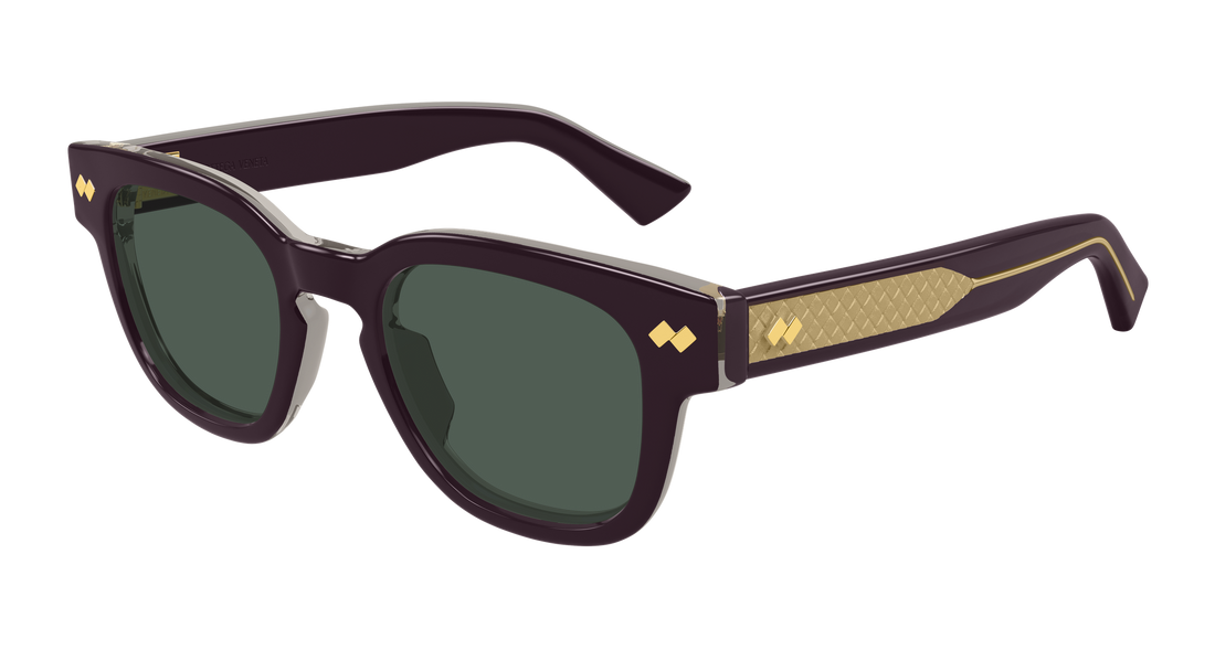 Óculos de sol bottega veneta bv1441s 004 violeta round/oval/panthos unisex tamanho 48mm - Vista principal