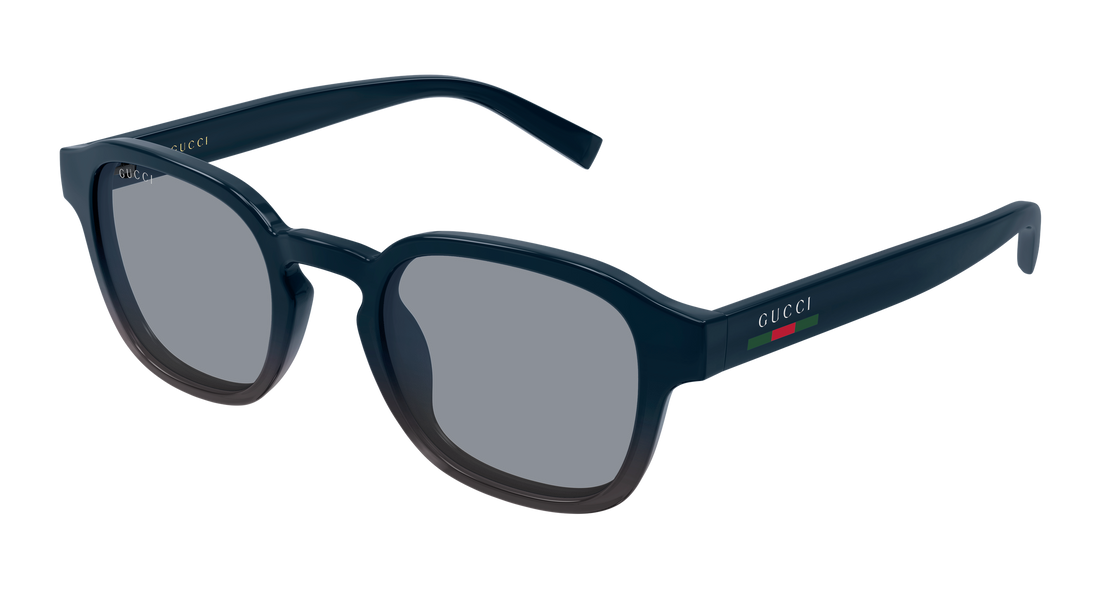 Solglasögon gucci gg2106s 004 azul round/oval/panthos masculino storlek 49mm - Huvudvy