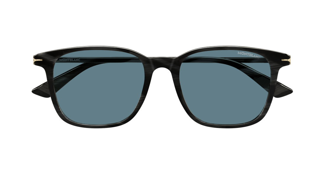 Gafas de sol montblanc mb0338s 006 gris rectangular / squared masculino talla 52mm - Vista de detalle