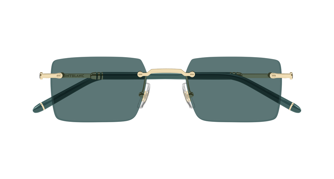 Gafas de sol montblanc mb0482s 004 dorado rectangular / squared masculino talla 53mm - Vista de detalle