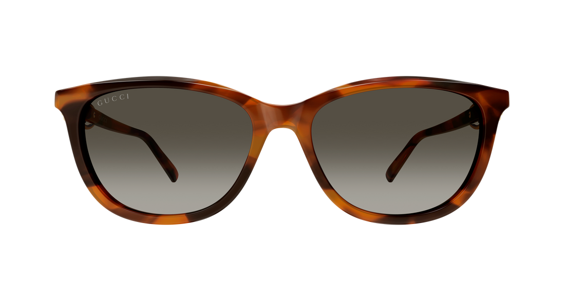 Lunettes de soleil gucci gg2220sk 002 havana round/oval/panthos femenino taille 56mm - Vue détaillée