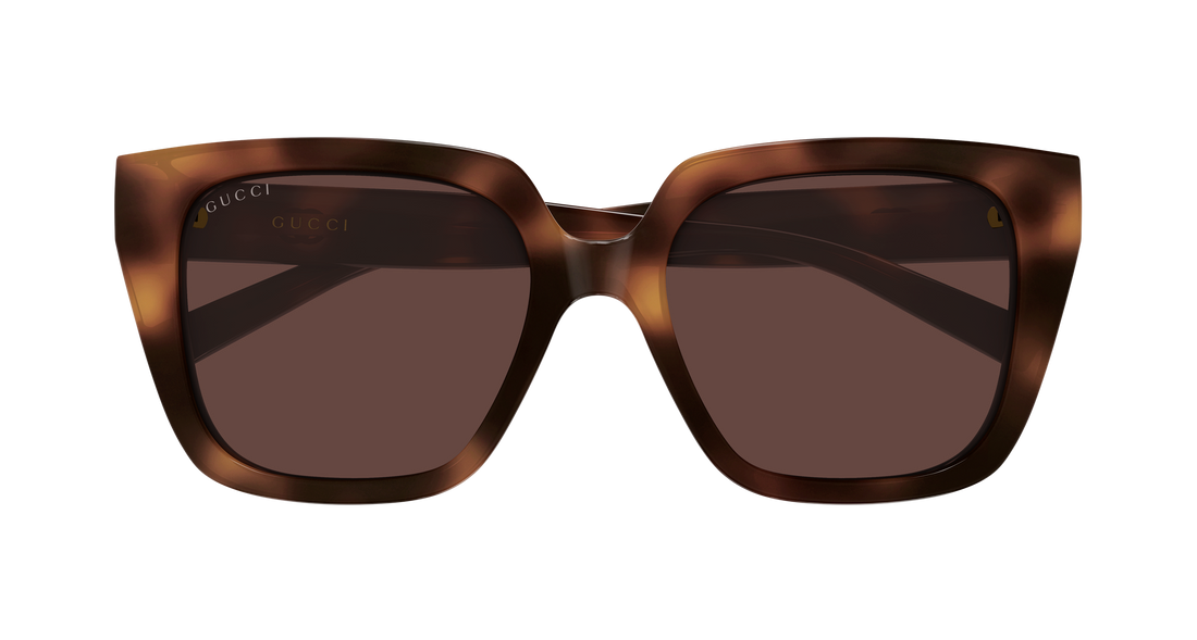 Óculos de sol gucci gg2102s 002 havana butterfly femenino tamanho 54mm - Vista de detalhe