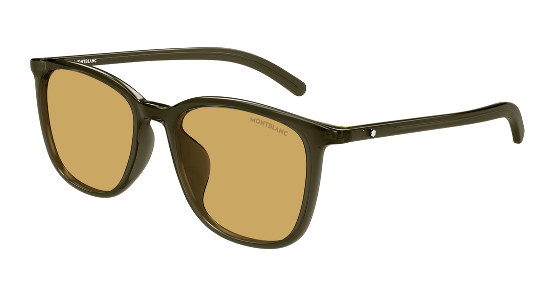 Gafas de sol montblanc mb0487sa 004 verde rectangular / squared masculino talla 56mm - Vista principal