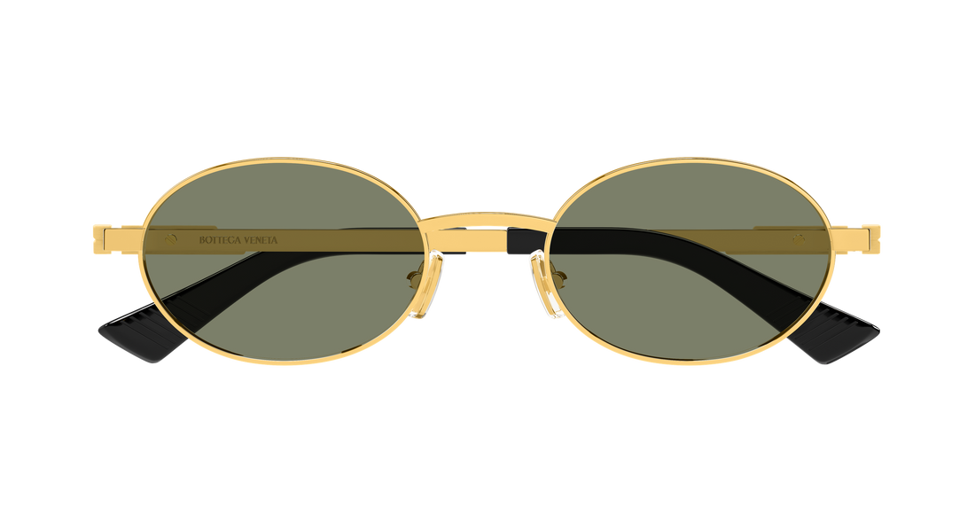 Occhiali da sole bottega veneta bv1470s 004 dorado round/oval/panthos unisex taglia 52mm - Vista dettagliata