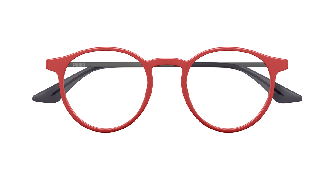 Óculos graduados puma pu0524o 005 rojo round/oval/panthos masculino tamanho 48mm - Vista de detalhe