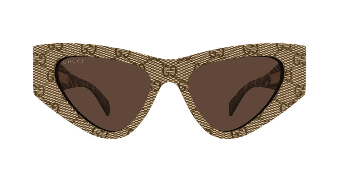 Lunettes de soleil gucci gg2019s 006 beige cat eye femenino taille 53mm - Vue détaillée