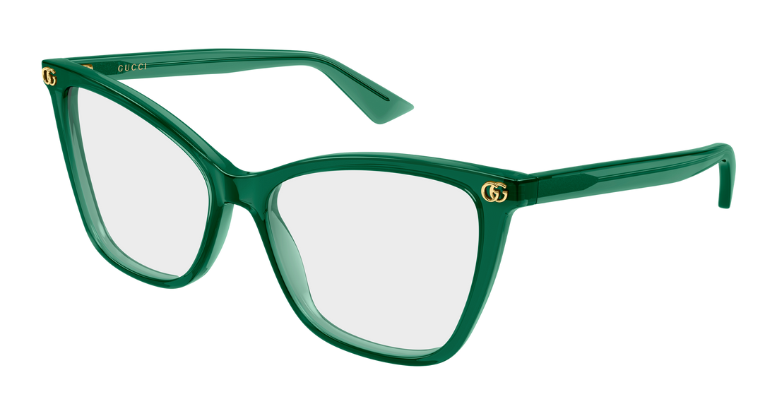 Lunettes de vue gucci gg1817o 006 verde cat eye femenino taille 55mm - Vue principale