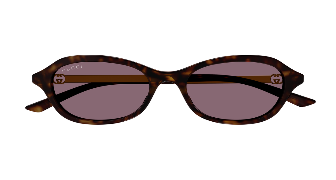 Lunettes de soleil gucci gg2212s 003 havana round/oval/panthos femenino taille 52mm - Vue détaillée