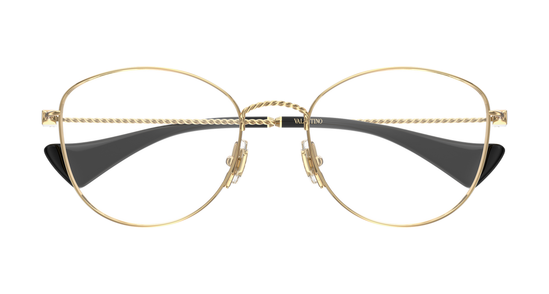 Lunettes de vue valentino vg0064o 001 dorado round/oval/panthos femenino taille 52mm - Vue détaillée