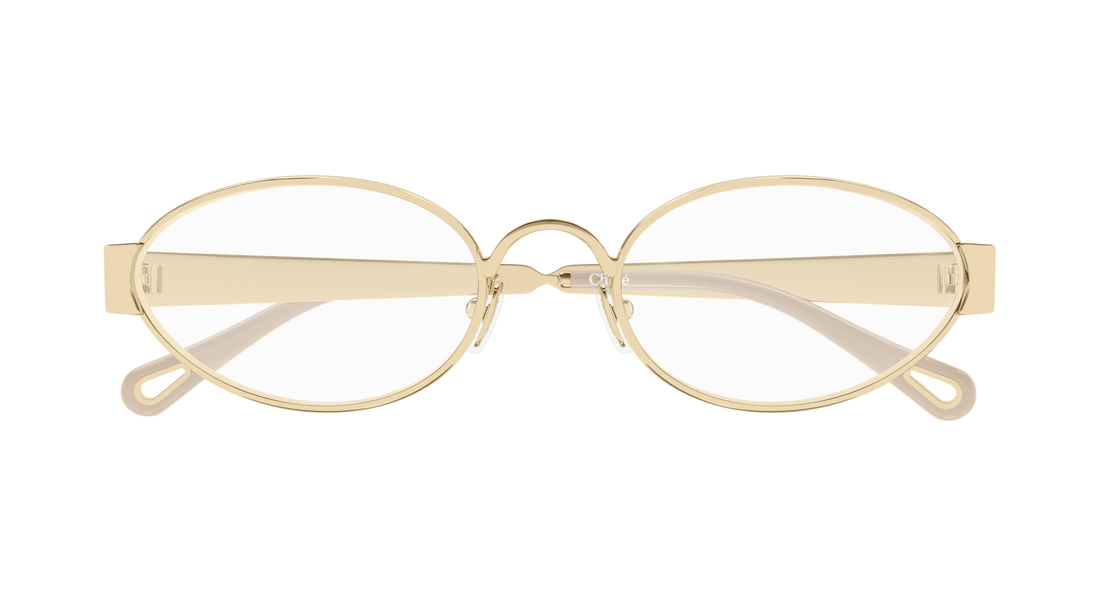 Brillen chloé ch0355o 001 dorado round/oval/panthos femenino größe 54mm - Detailansicht