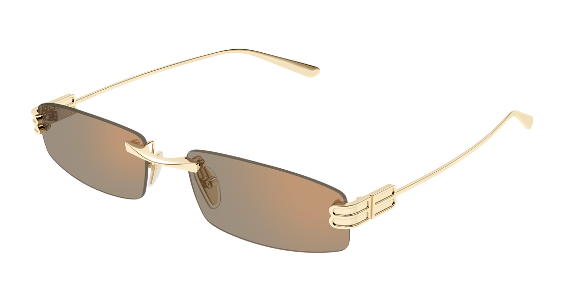 Sunglasses balenciaga bb0488s 003 dorado rectangular / squared masculino size 57mm - Main view